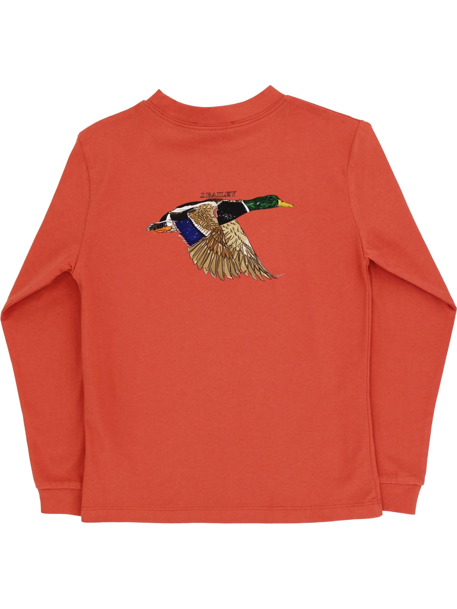 L/S Logo Tee - Mallard/Rust