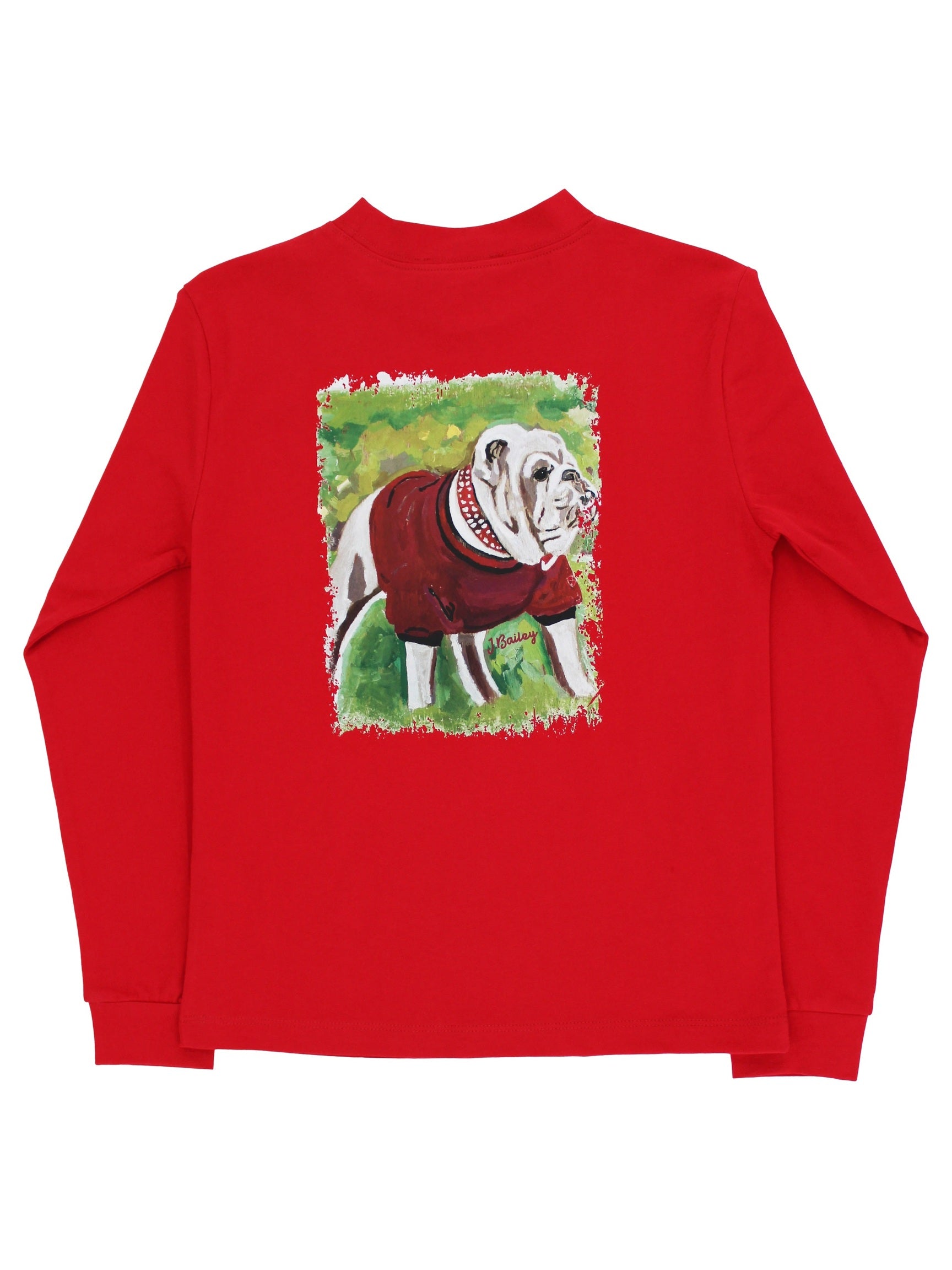 L/S Logo Tee - Dawg/Red