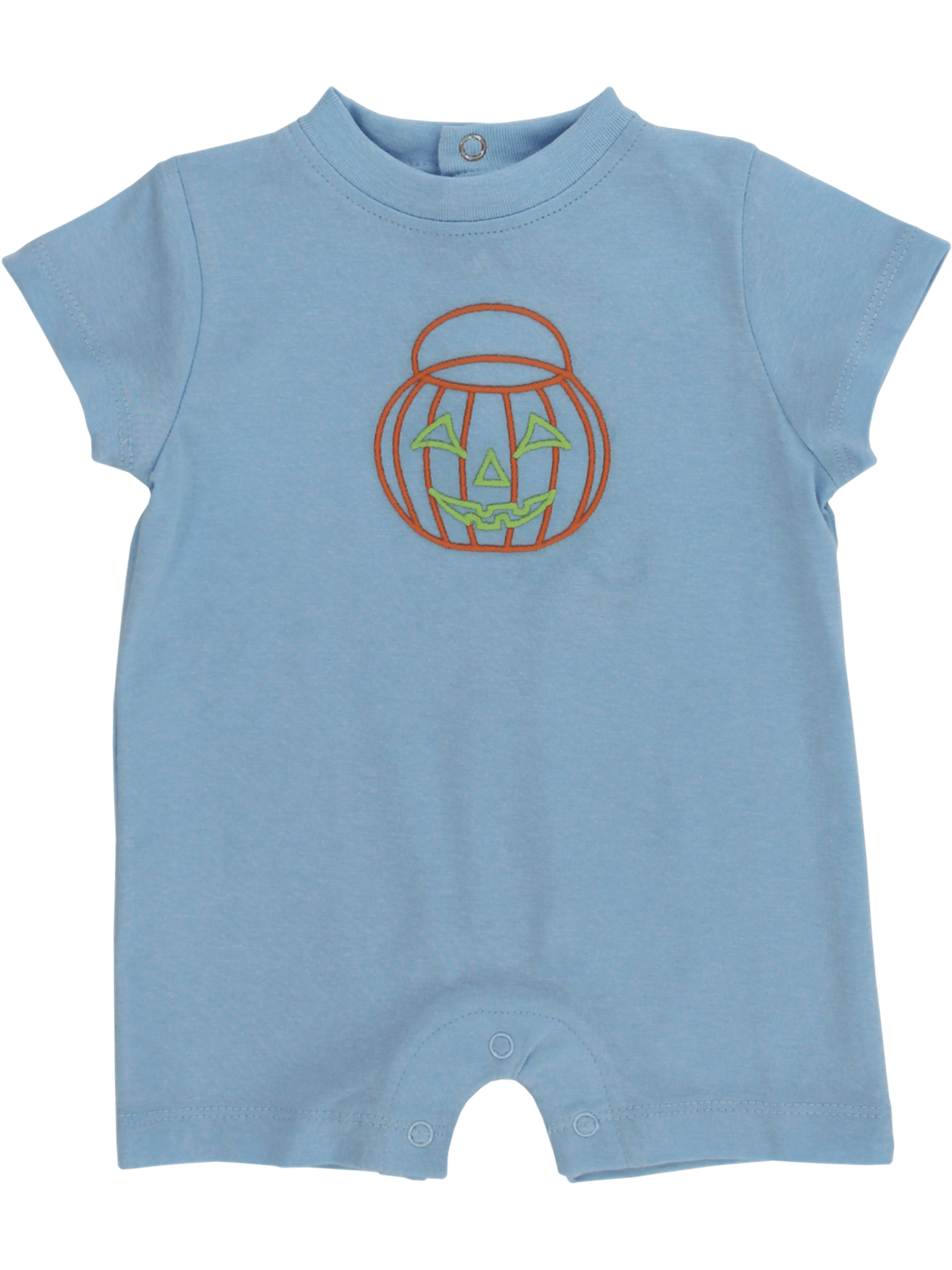 Jack‑O‑Lantern Boys Short Knit Romper