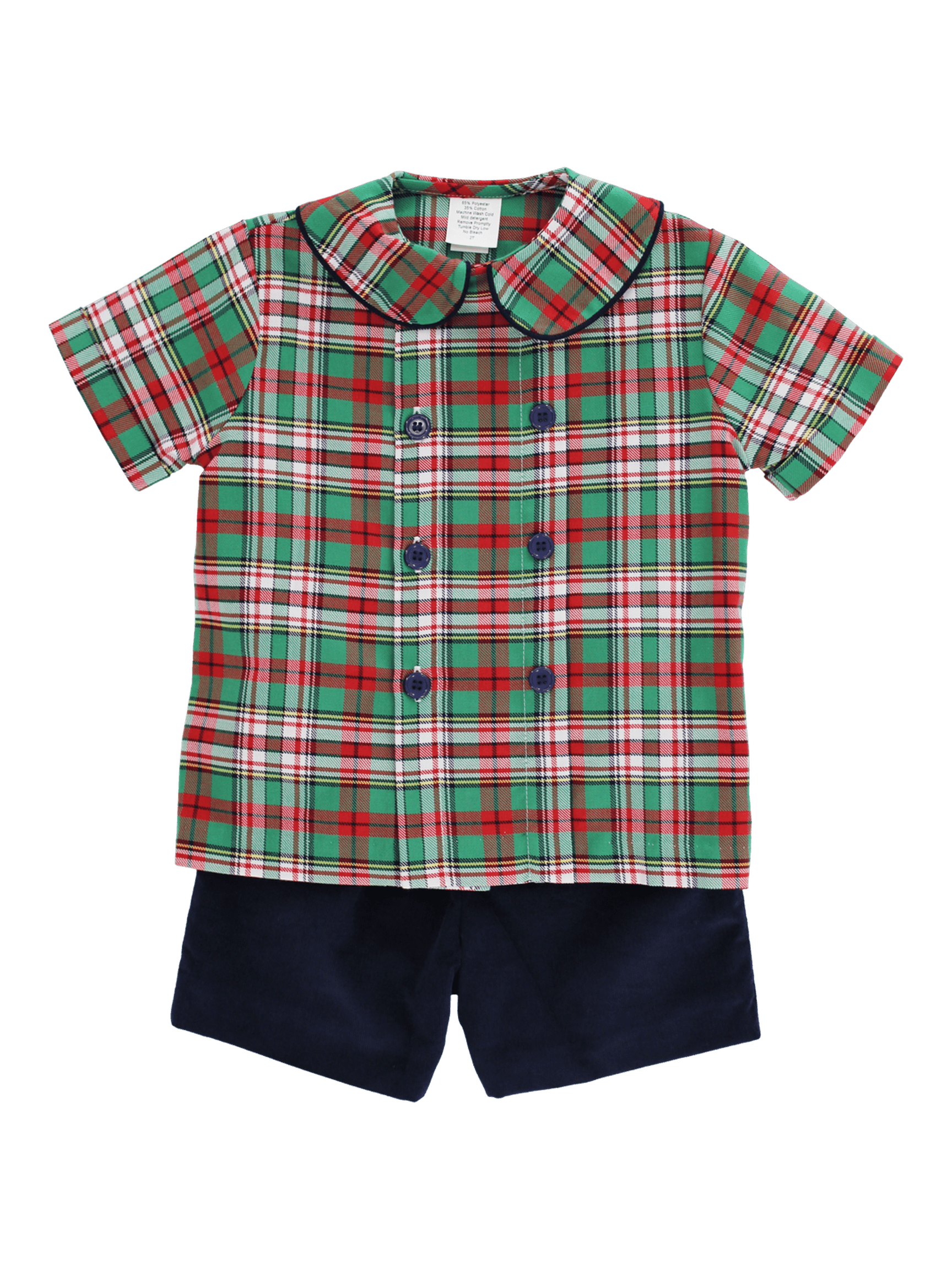 Christmas Plaid Dressy Short Set