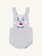 Sayre Sunsuit - Grantley Gray Mini Gingham Dog