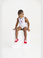 Sayre Sunsuit - Grantley Gray Mini Gingham Dog