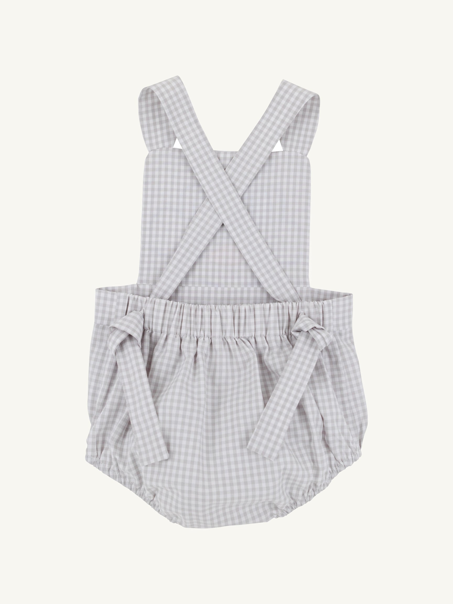 Sayre Sunsuit - Grantley Gray Mini Gingham Dog