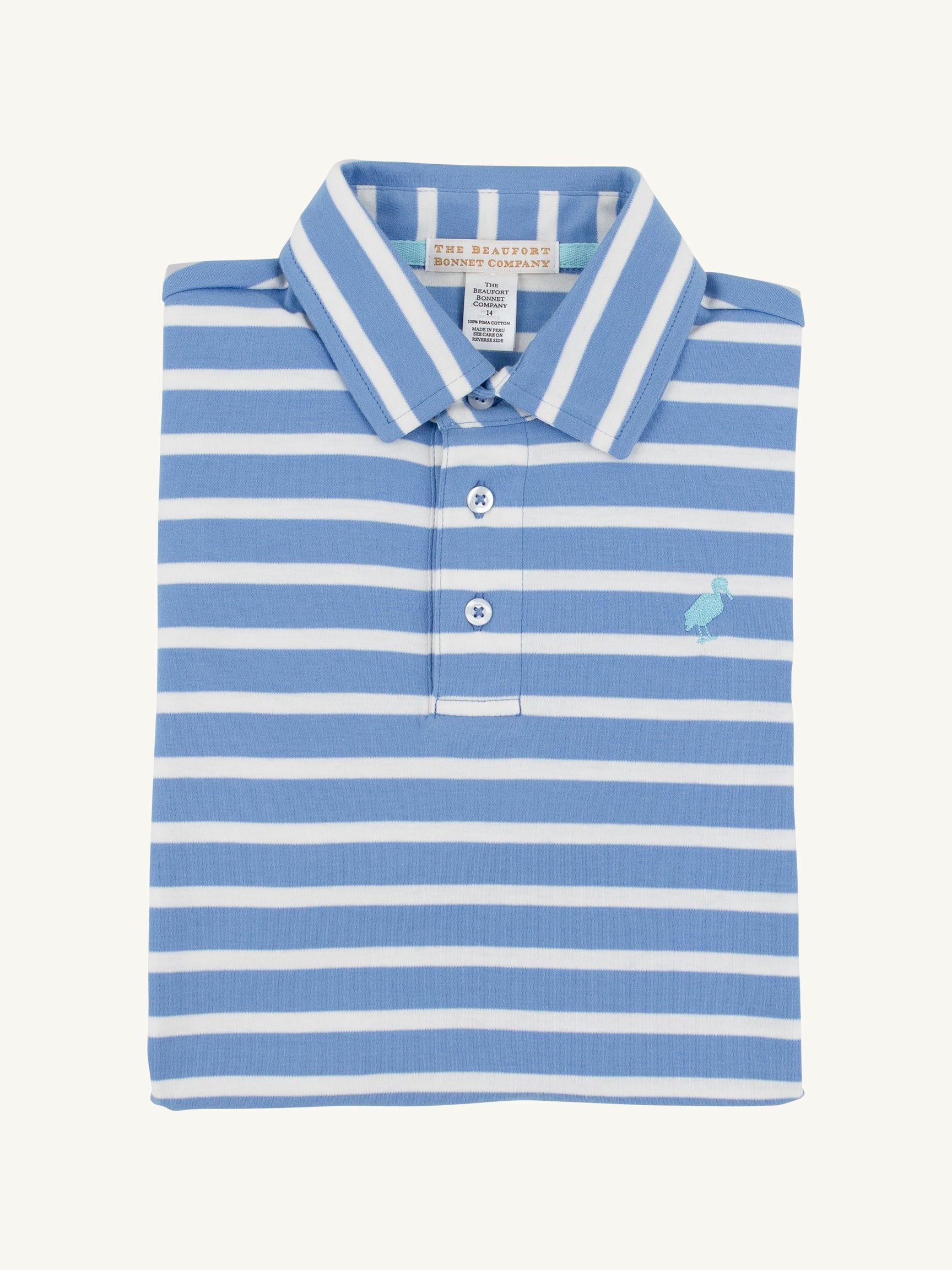 Prim & Proper Polo - Barbados Blue Stripe