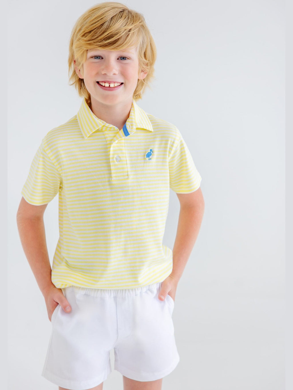 Prim & Proper Polo - Lakeworth Yellow Stripe