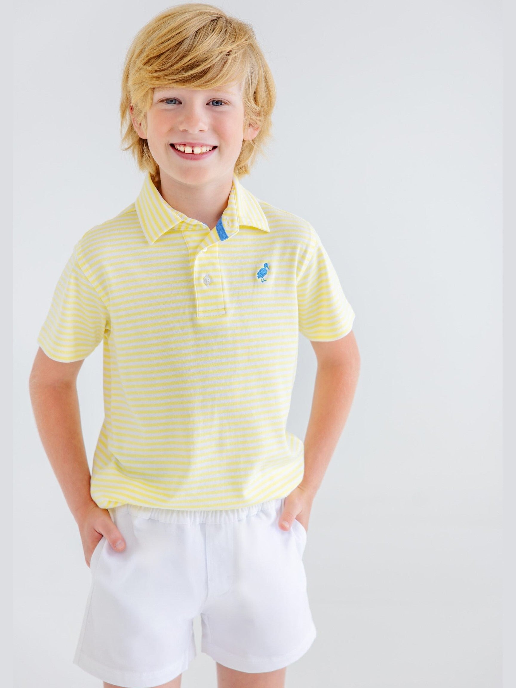 Prim & Proper Polo - Lakeworth Yellow Stripe