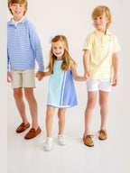 Prim & Proper Polo - Lakeworth Yellow Stripe