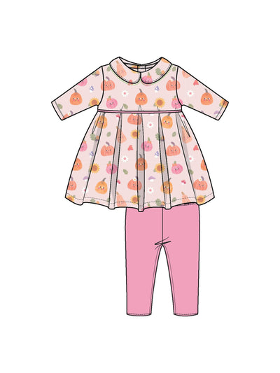 Box Pleat Dress & Leggings