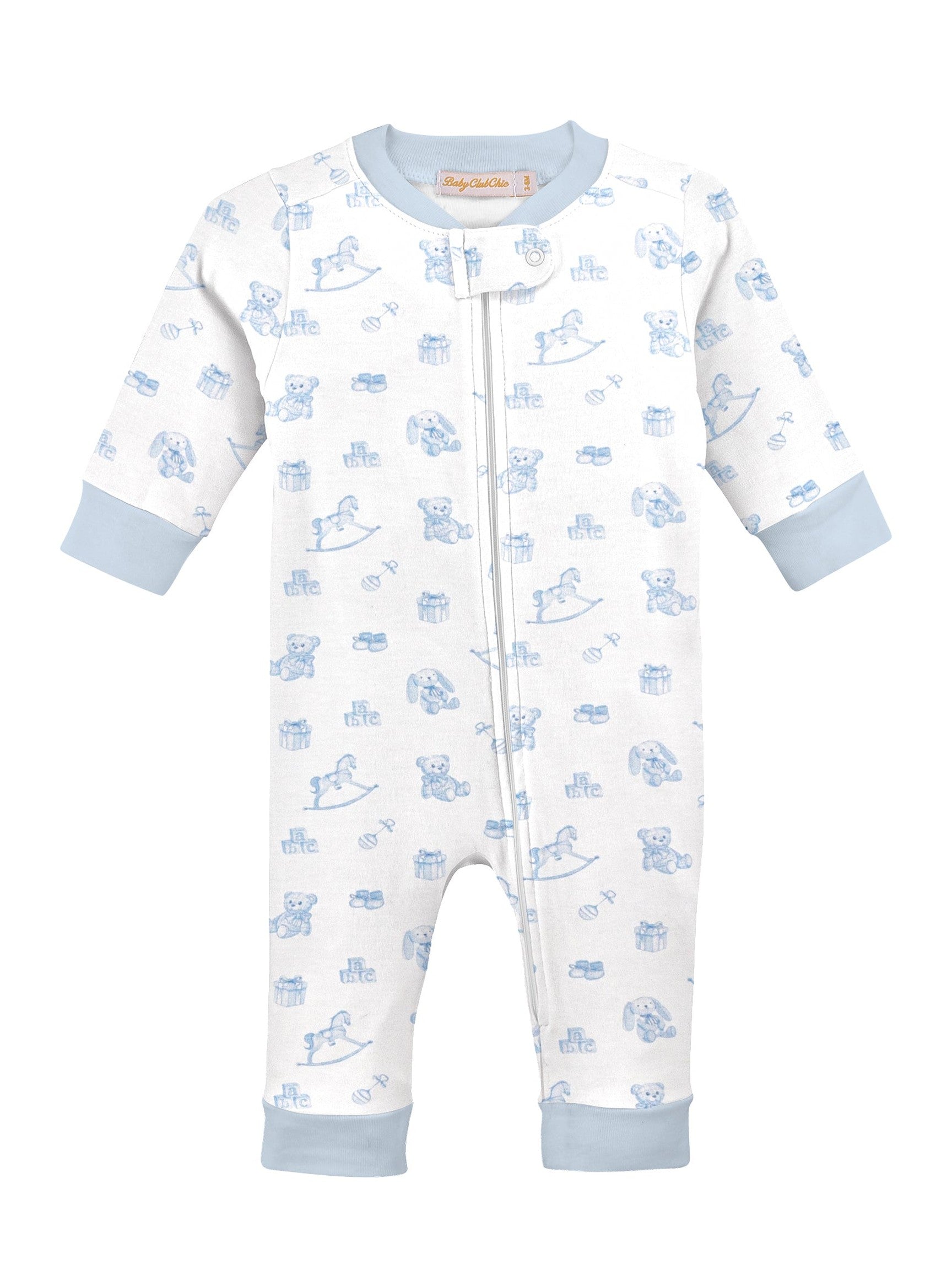 Printed Zipped Boy Coverall - Tiny Baby Toys