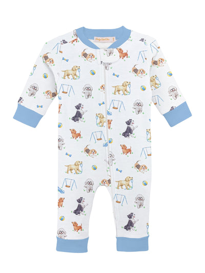 Printed Zipped Coverall - Doggie Park