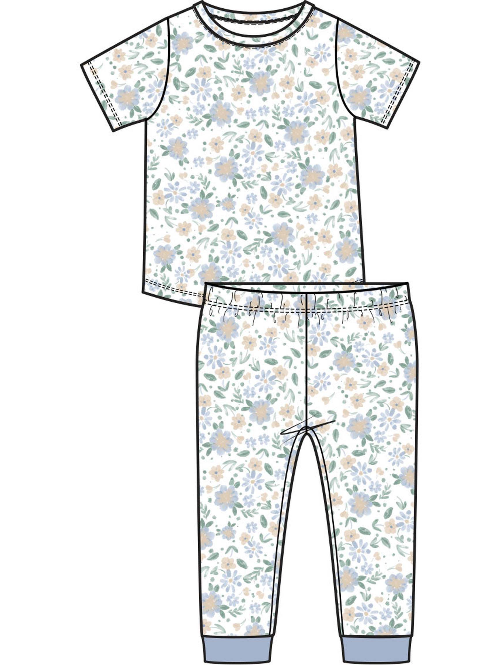 Short Sleeve Loungewear Set