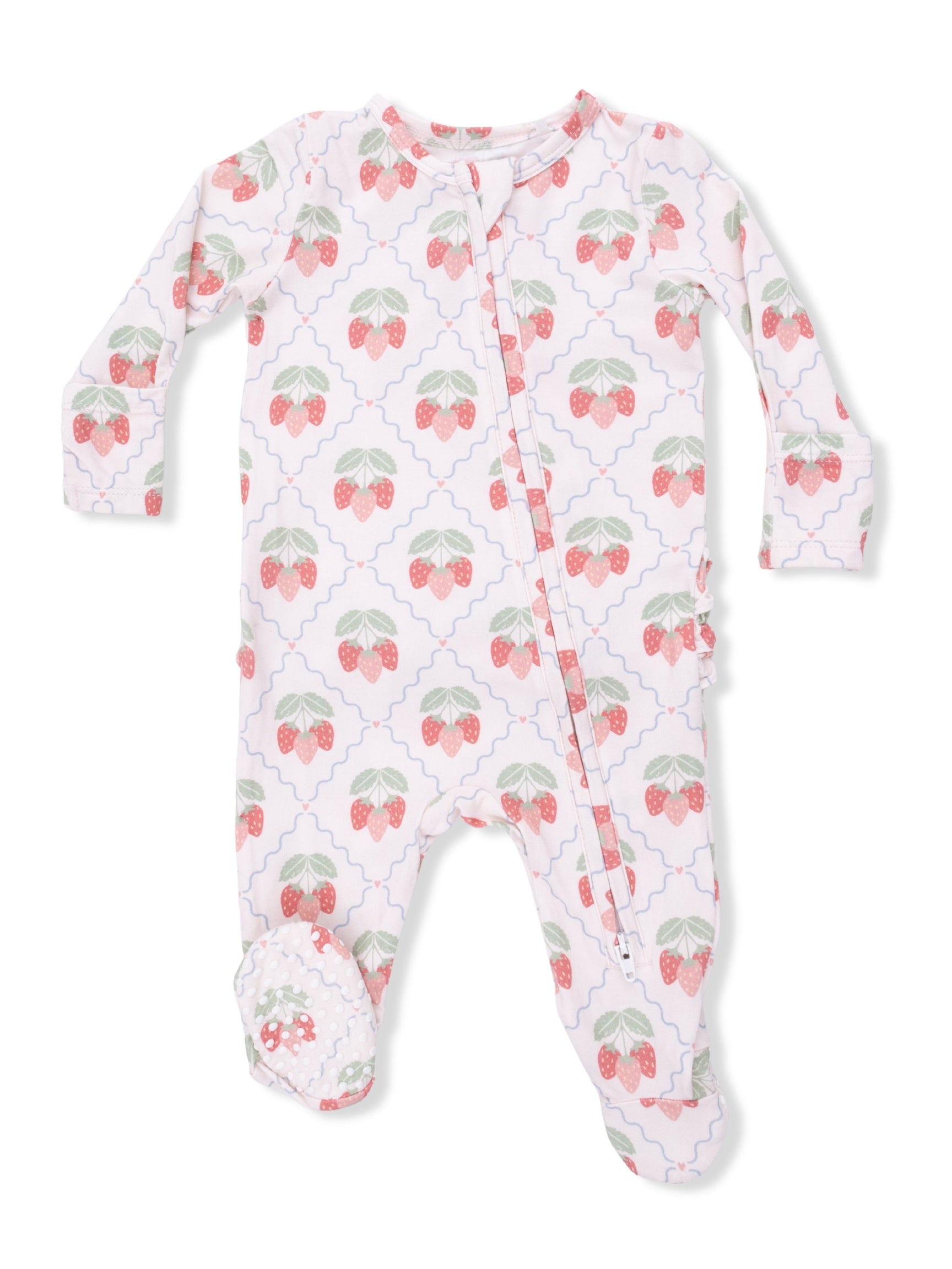 2-Way Zipper Ruffle Back Footie