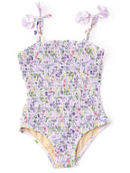 One Piece Smocked Swimsuit