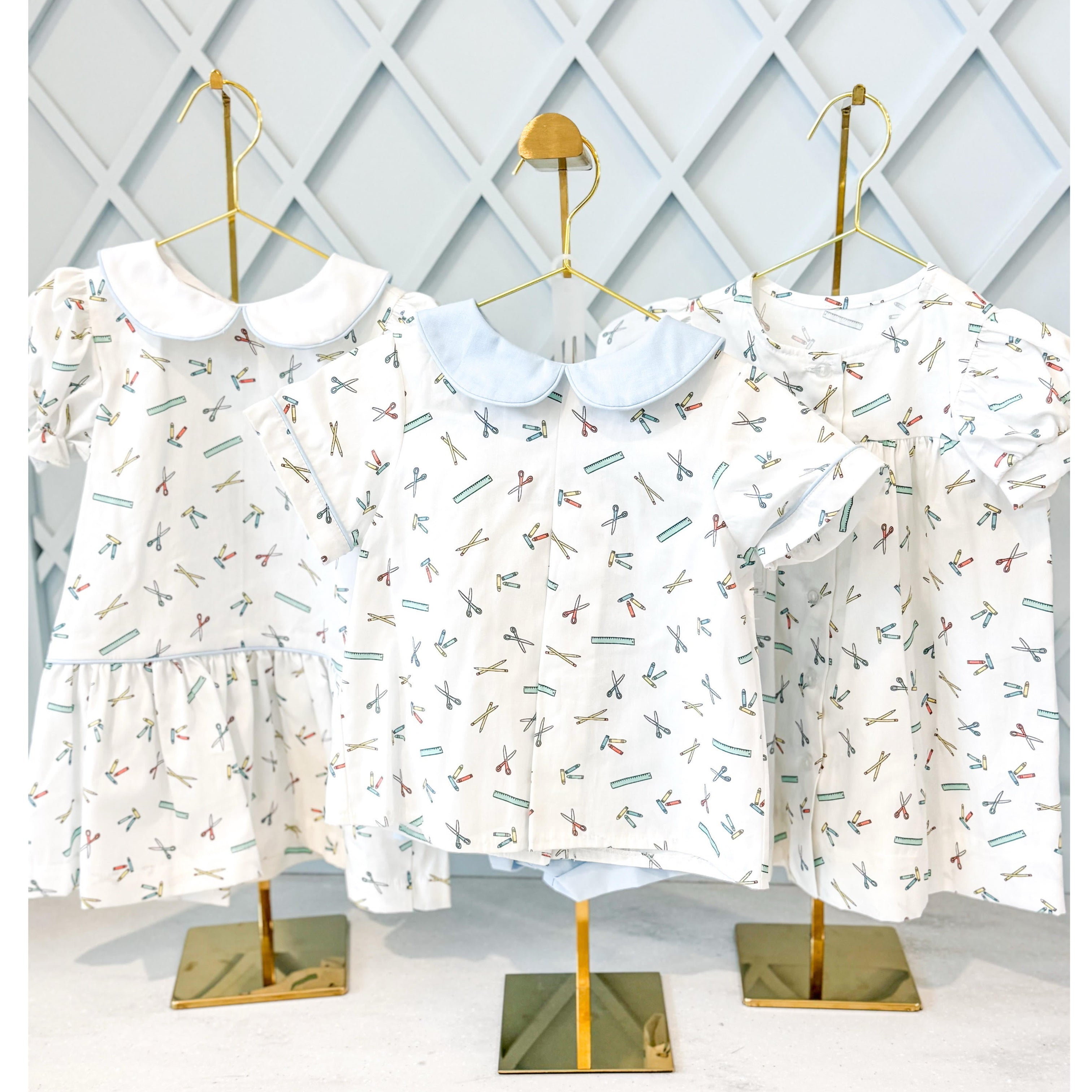 Blue Bonnet Childrens Boutique Boys Blue Bonnet Pintucks Hiccups