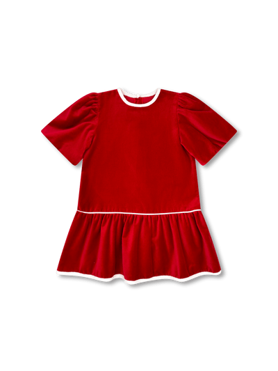 PRE-ORDER Harper Dress-Ruby Red Velvet