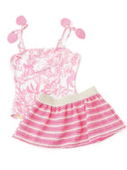 One Piece w/Crochet Skirt Swimsuit