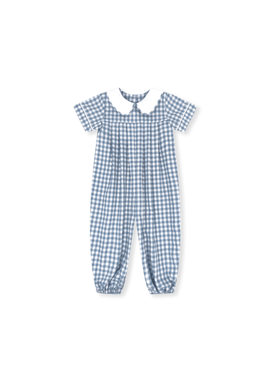 PRE-ORDER Precious Pleated Blue Romper