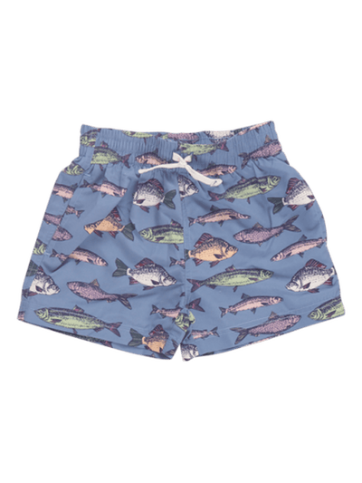 Baby Boy Swim Trunks-Bluestone Fishies