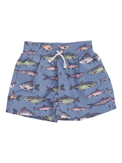 Boy Swim Trunks- Bluestone Fishies