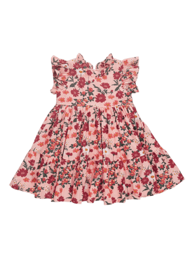 Jennifer Dress- Pink Daisy Floral