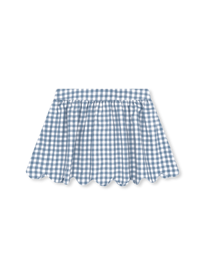 PRE-ORDER Susie Skirt-Stone Blue Check