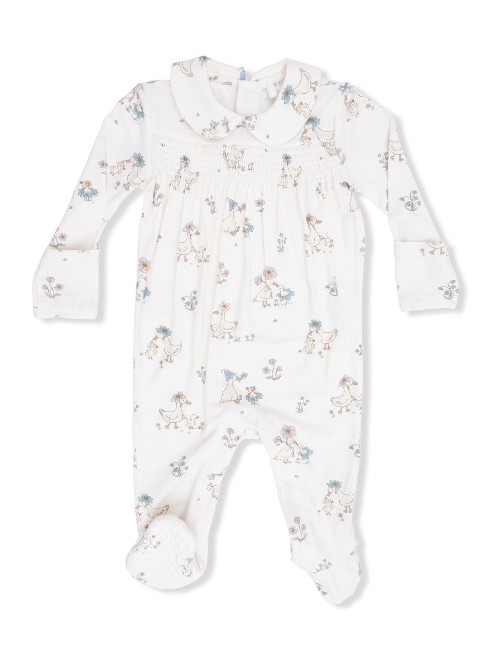 Smocked Peter Pan Snap Footie