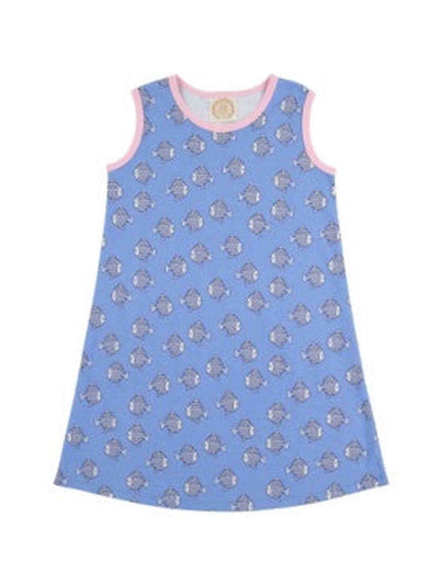 Sleeveless Polly Play- Little Fishies/Pier Party Pink