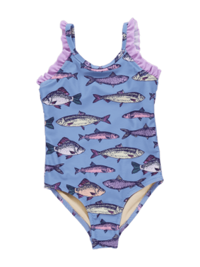 Claire Suit- Bluestone Fishies