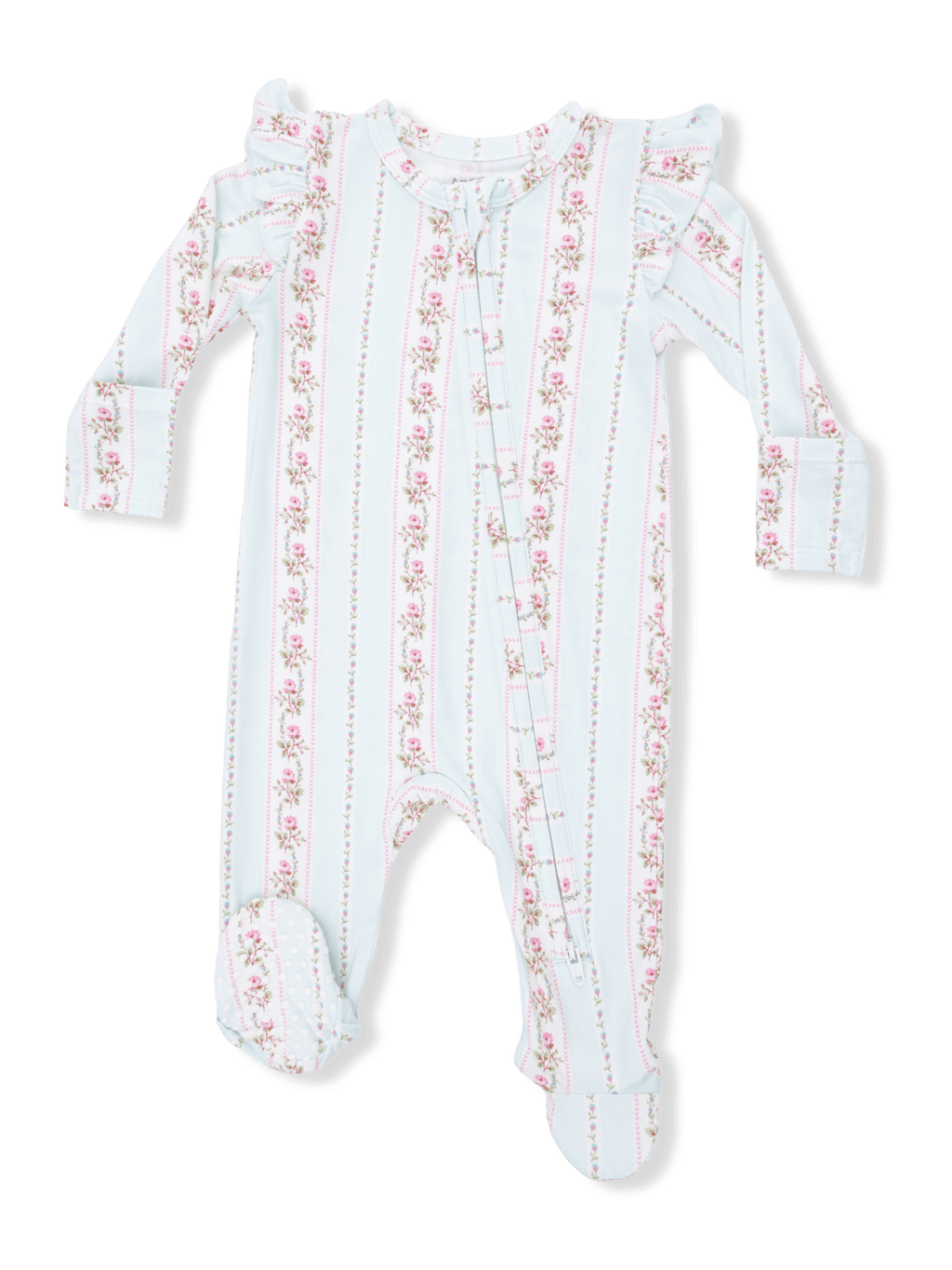 2 Way Ruffle Sleeve Zipper Footie
