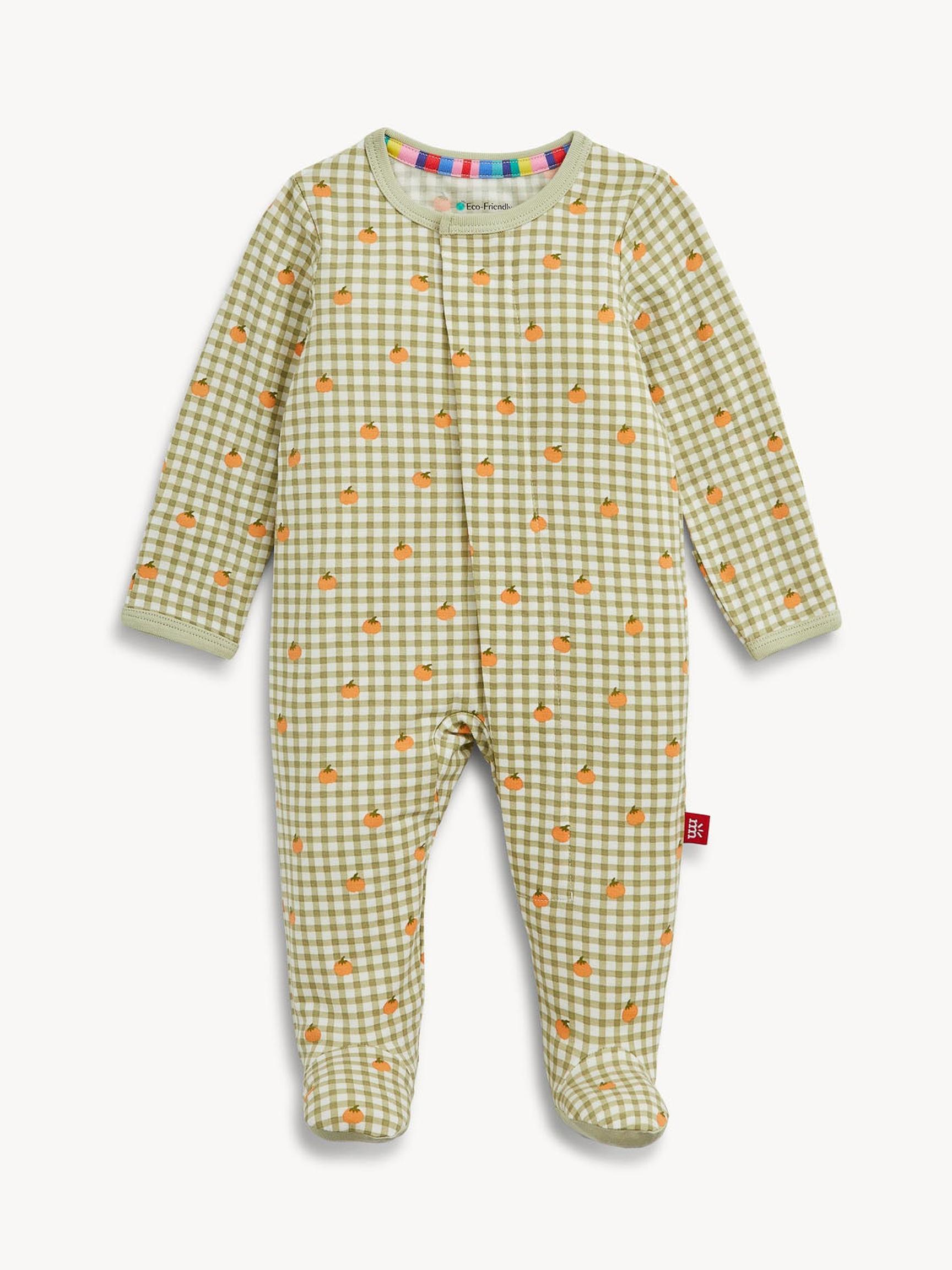 Pumpkin Plaid Modal Footie