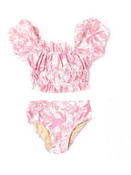Two Piece - Smocked Puff Sleeve