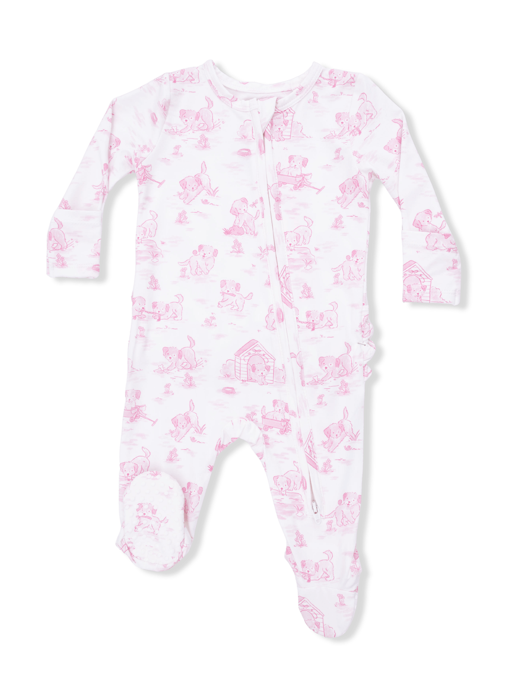 2-Way Zipper Ruffle Back Footie