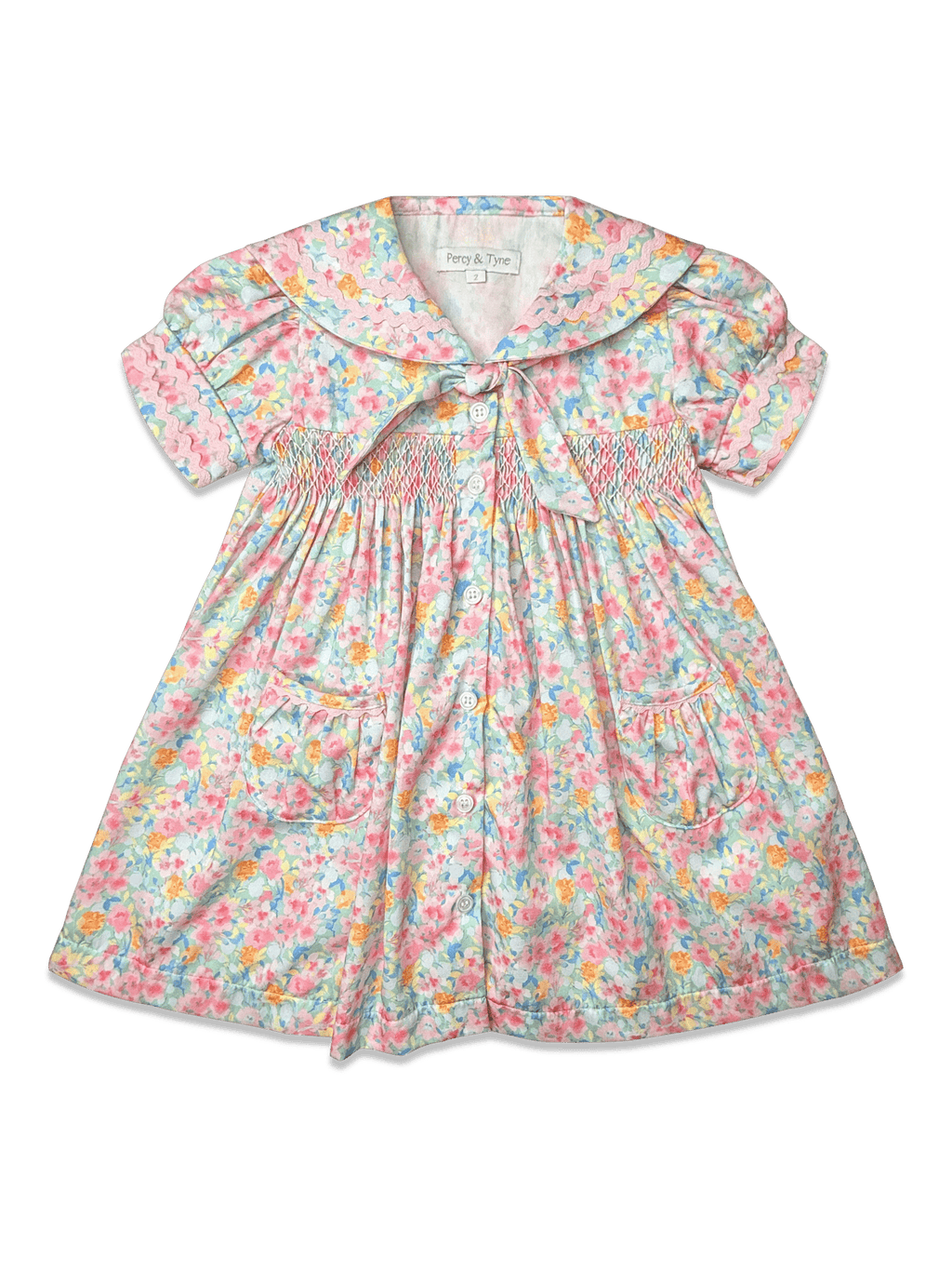PRE-ORDER Smocked Sailor Dress - Cayman Floral
