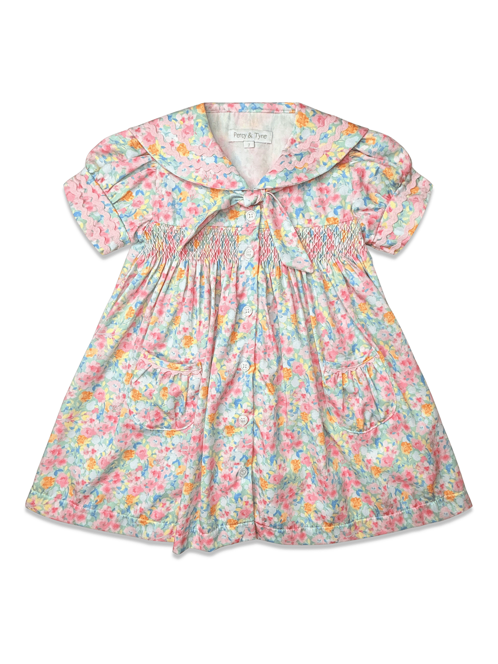 PRE-ORDER Smocked Sailor Dress - Cayman Floral