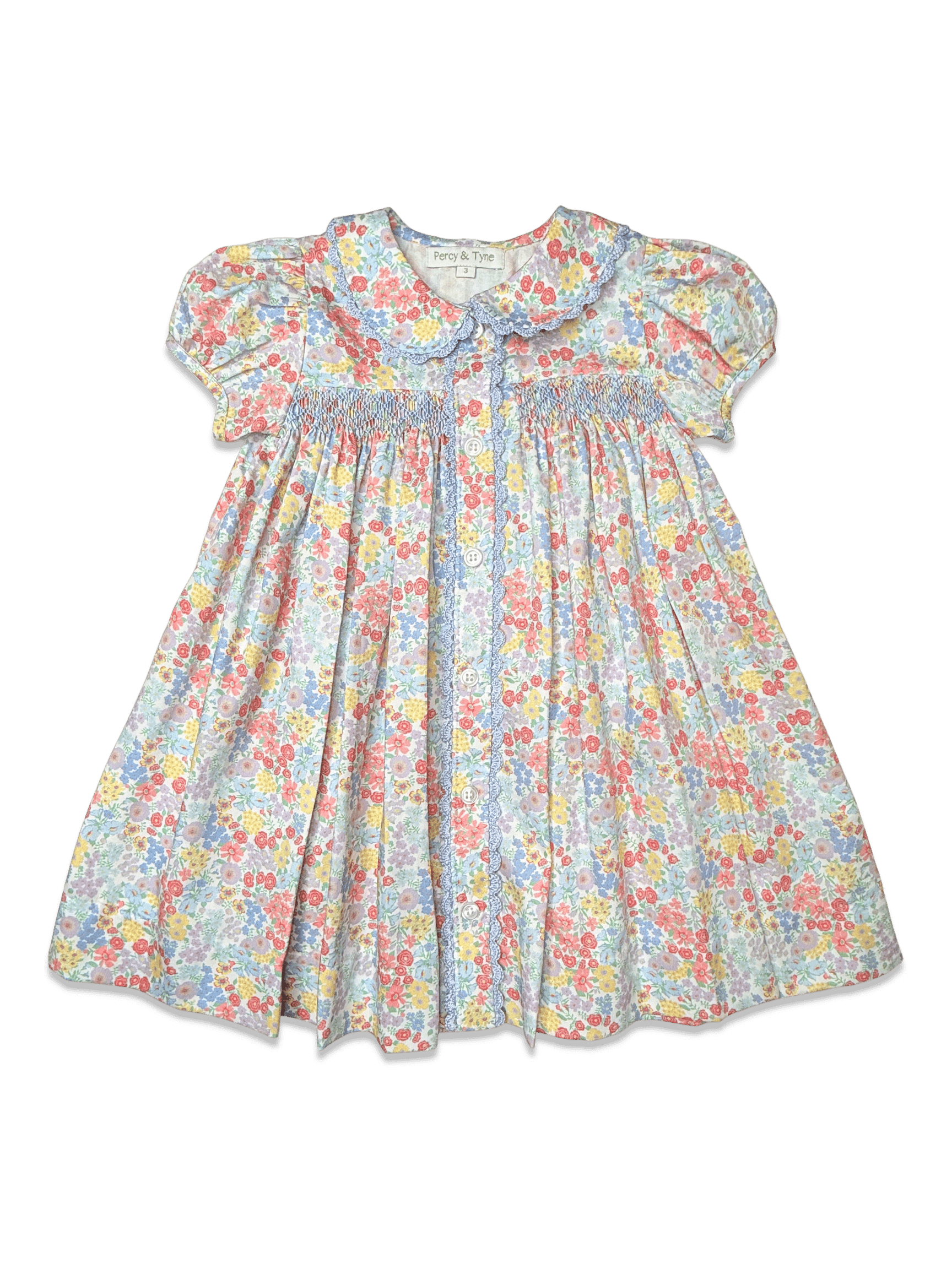 PRE-ORDER Smocked Plackett Dress - Churchill Floral