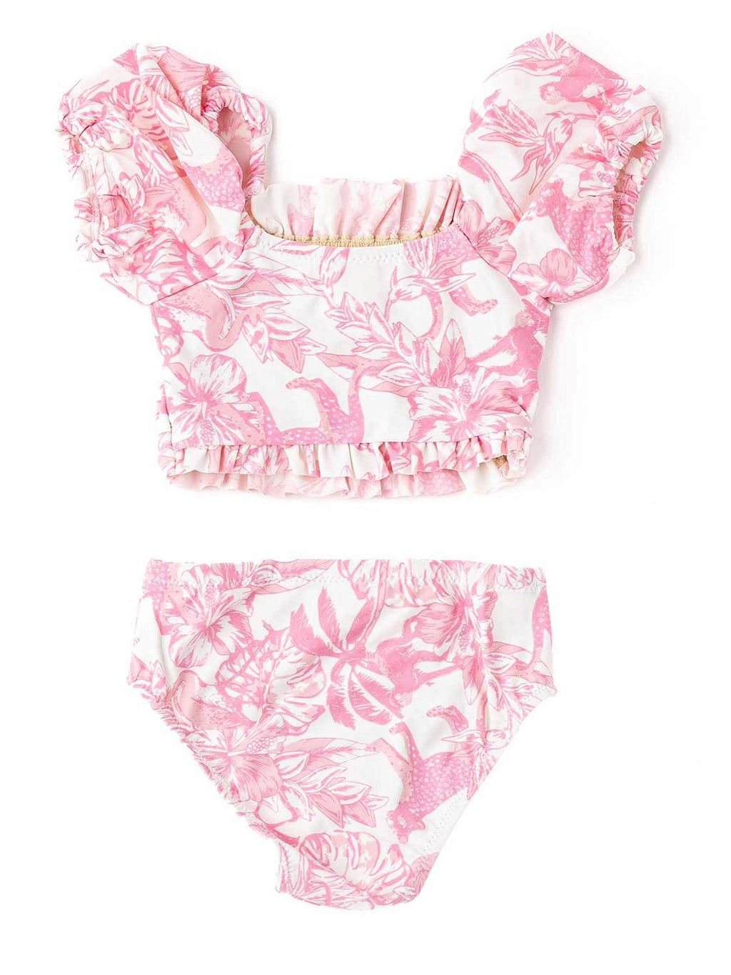 Two Piece - Smocked Puff Sleeve