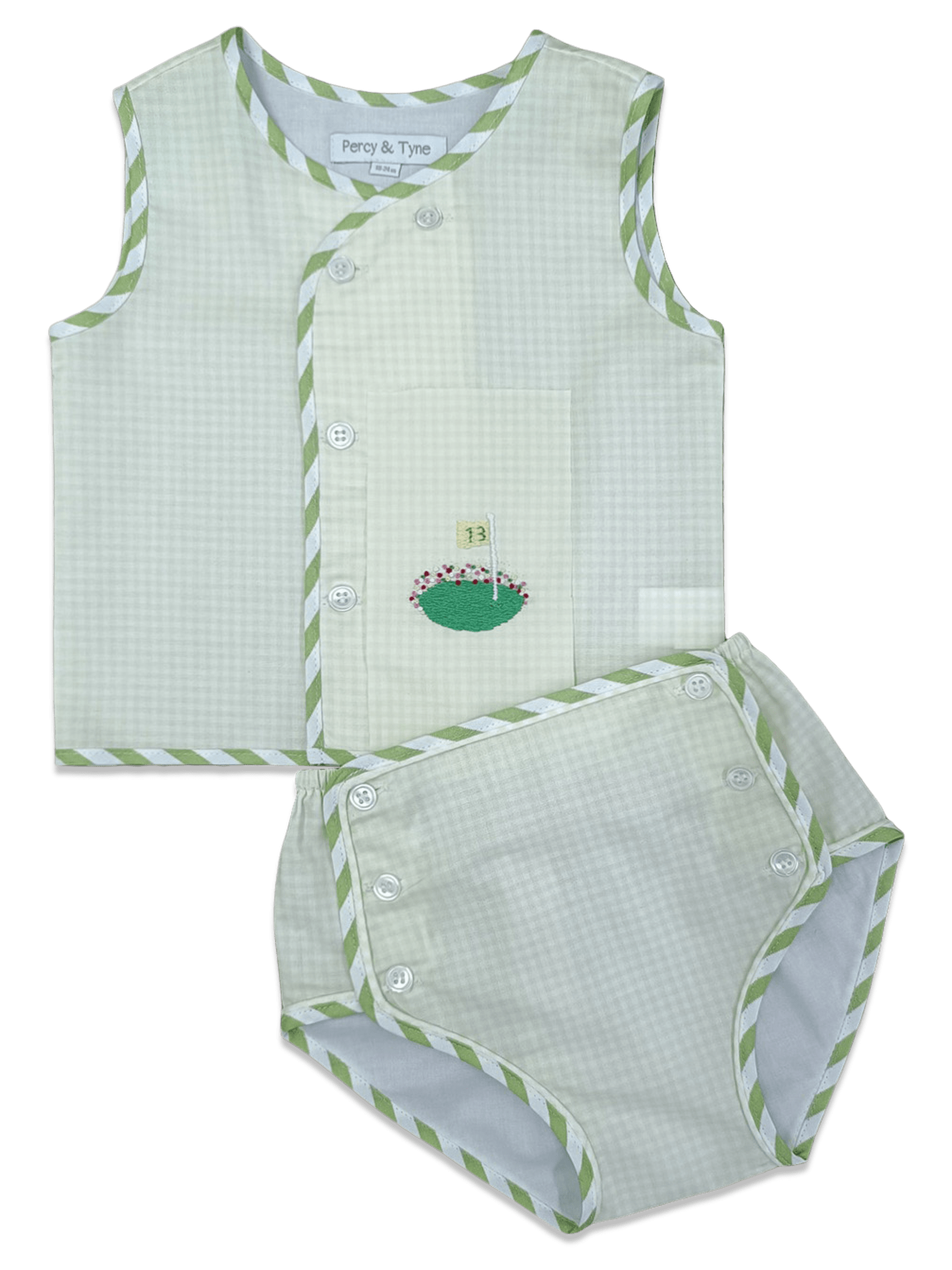 PRE-ORDER Snead Diaper Set - Bermuda Golf Stripe