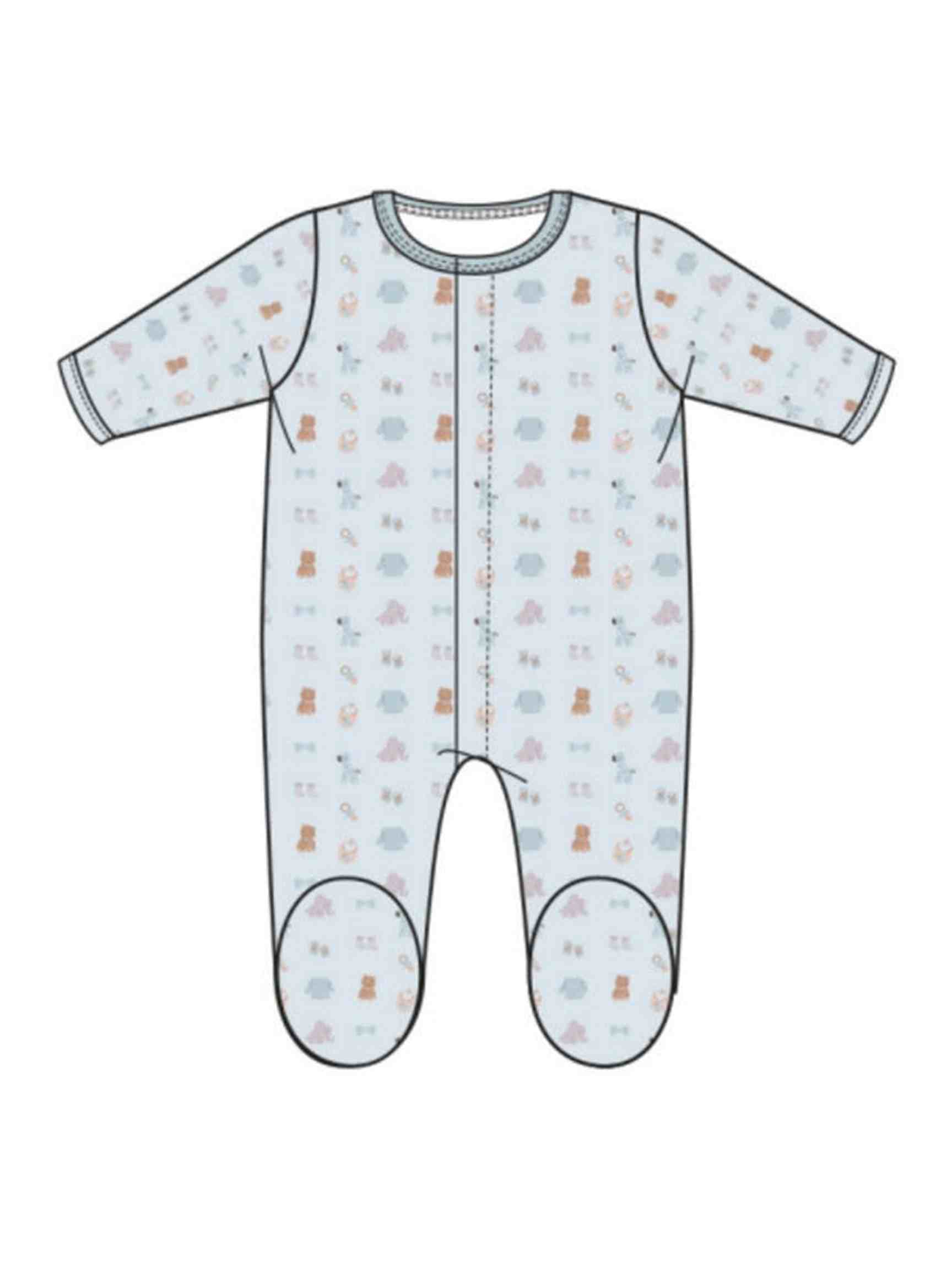 Nursery Nostalgia Blue Modal Footie