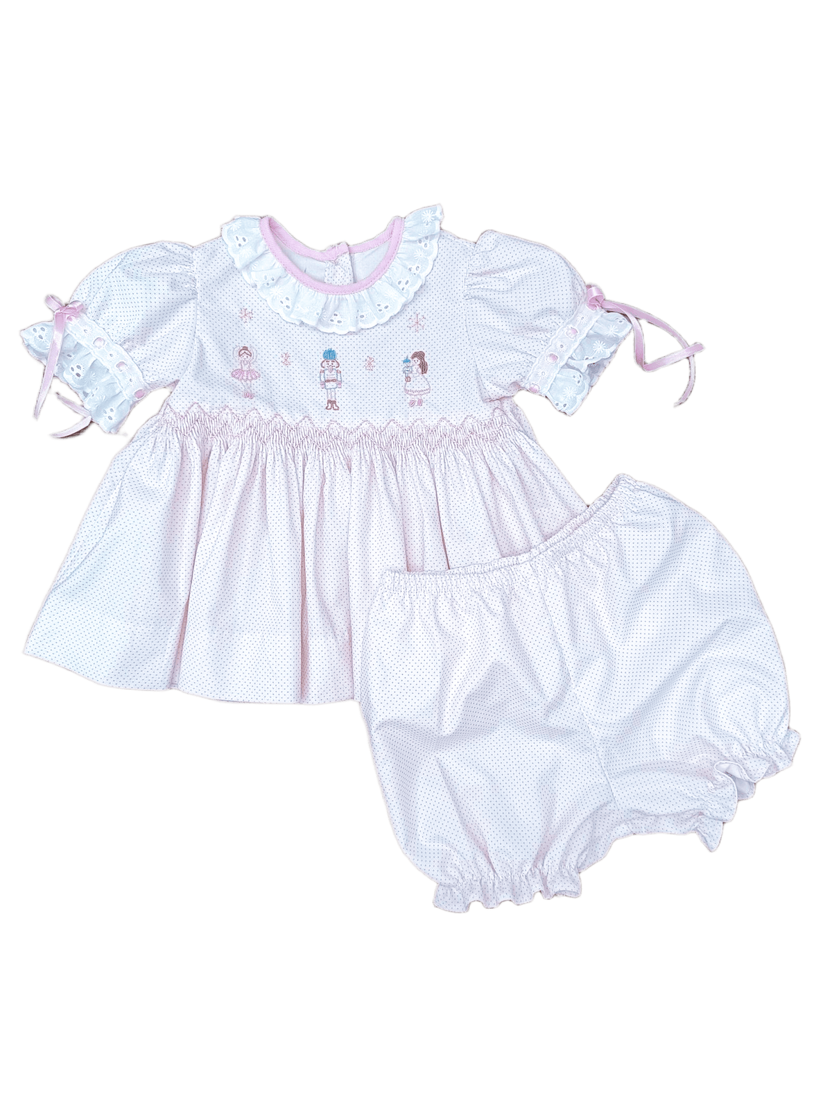 Clara Bloomer Set - Pink Dot Cord W/ Nutcracker