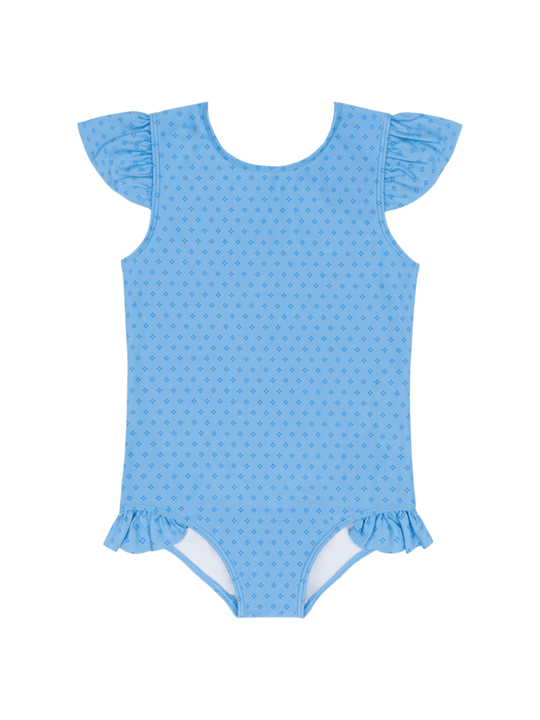 Le Marin Dot Ruffle Cap Sleeve One Piece