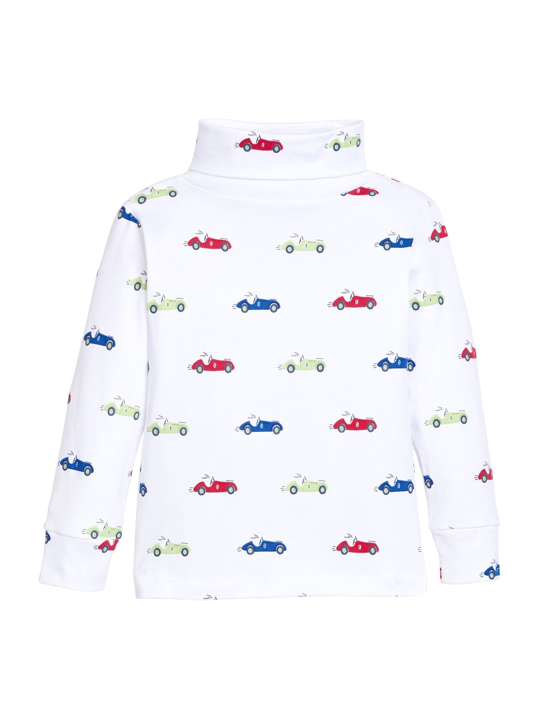 Printed Turtleneck - Race Cars