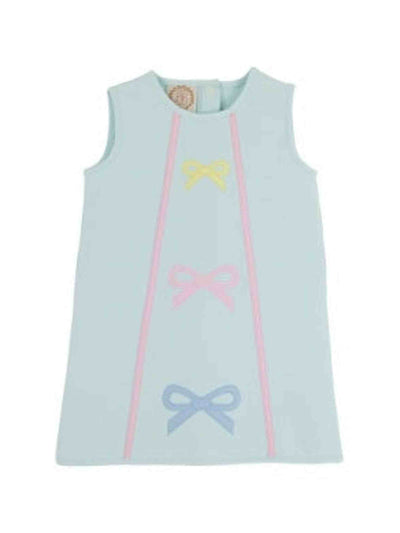 Annie Apron Dress- Sea Island Seafoam/Palm Beach Pink Bows