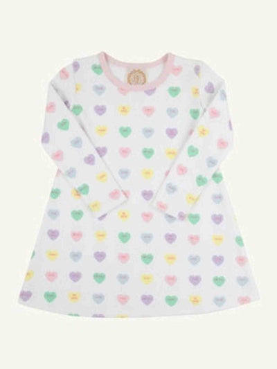 Long Sleeve Polly Play Dress- We Heart You