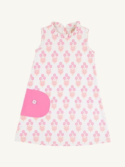 Lizzie Luxe Leisure Dress- Bridgetown Harbour Hand Block