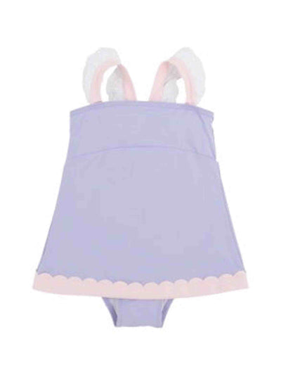 Sanctuary Scallop Swimsuit- Lauderdale Lavender/Palm Beach Pink