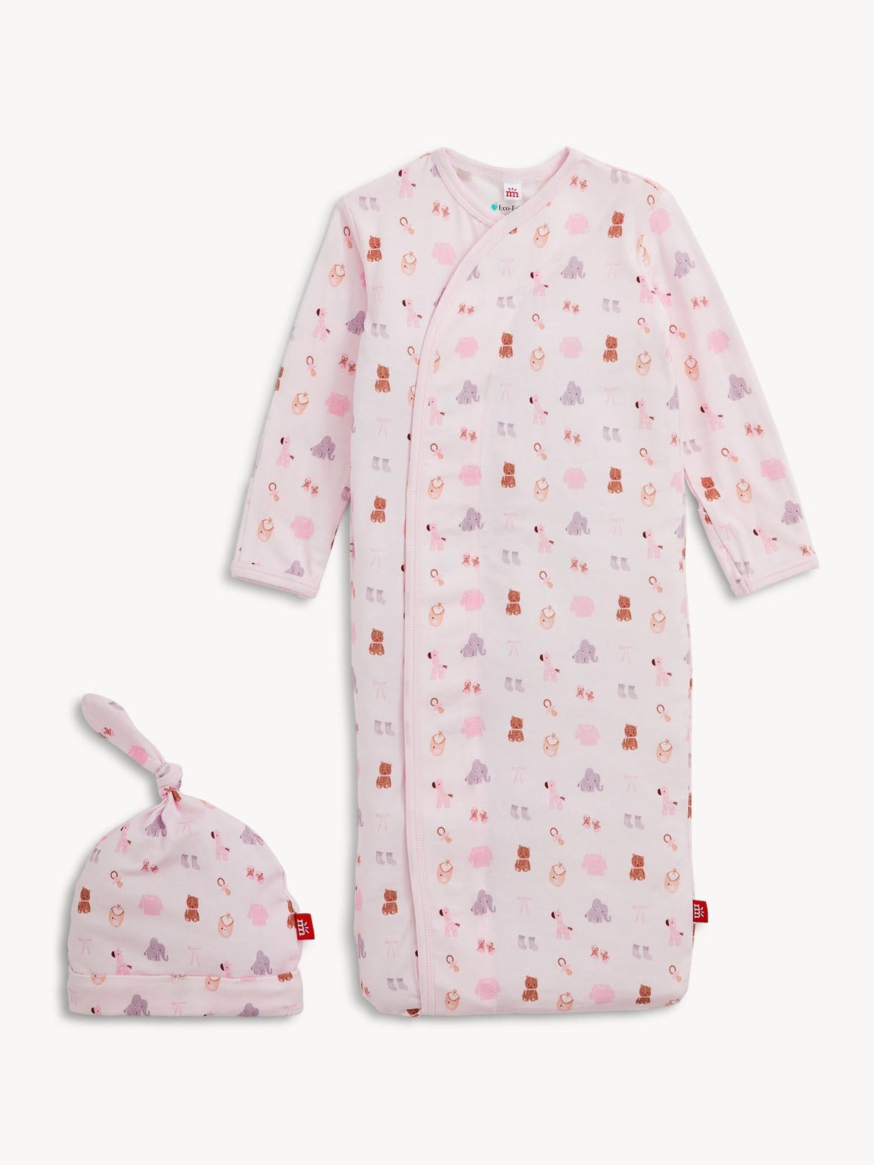 Nursery Nostalgia Pink Modal Gown + Hat Set