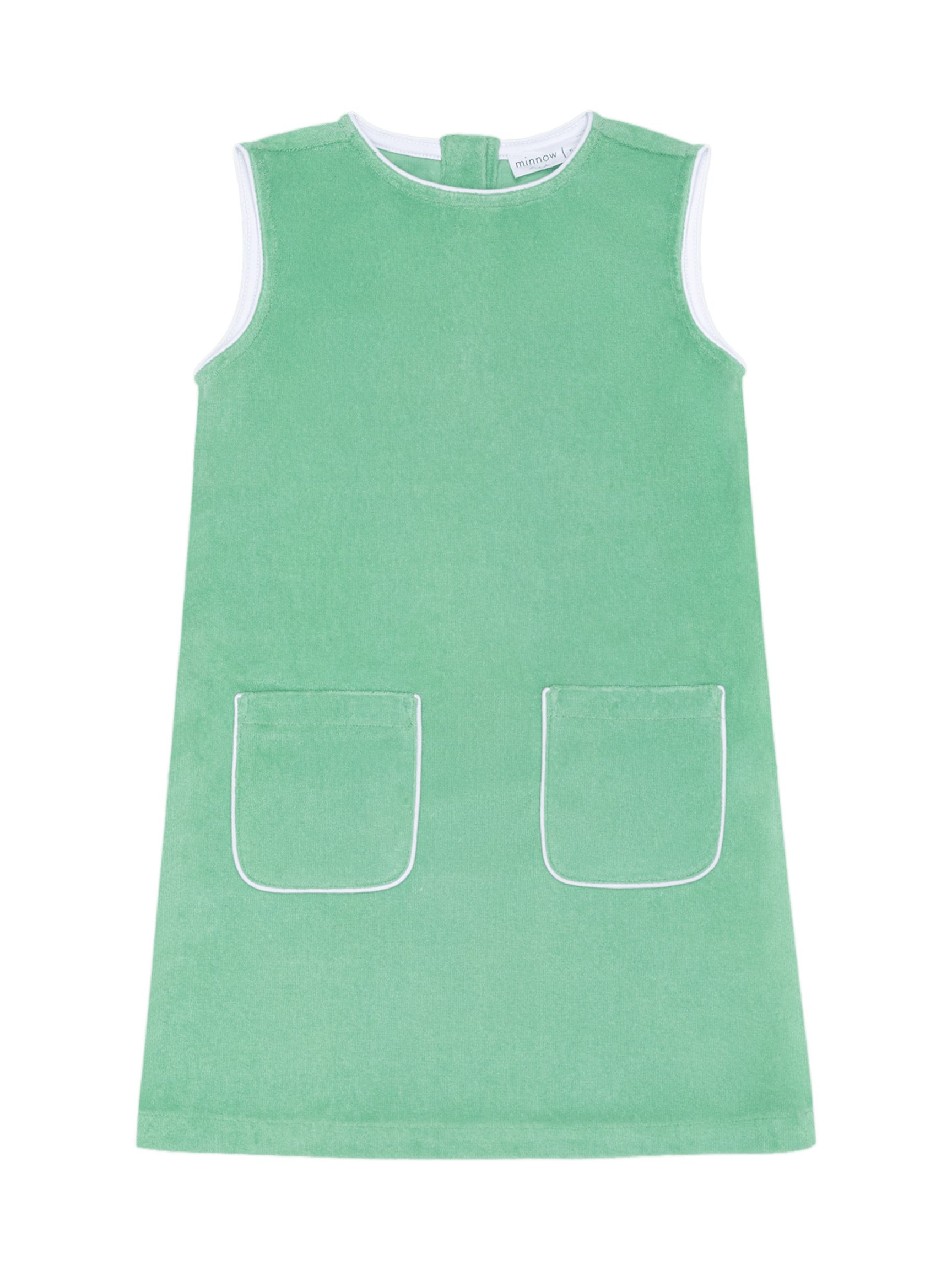 PRE-ORDER Gustavia Green French Terry Dress - Posh Tots Children's Boutique
