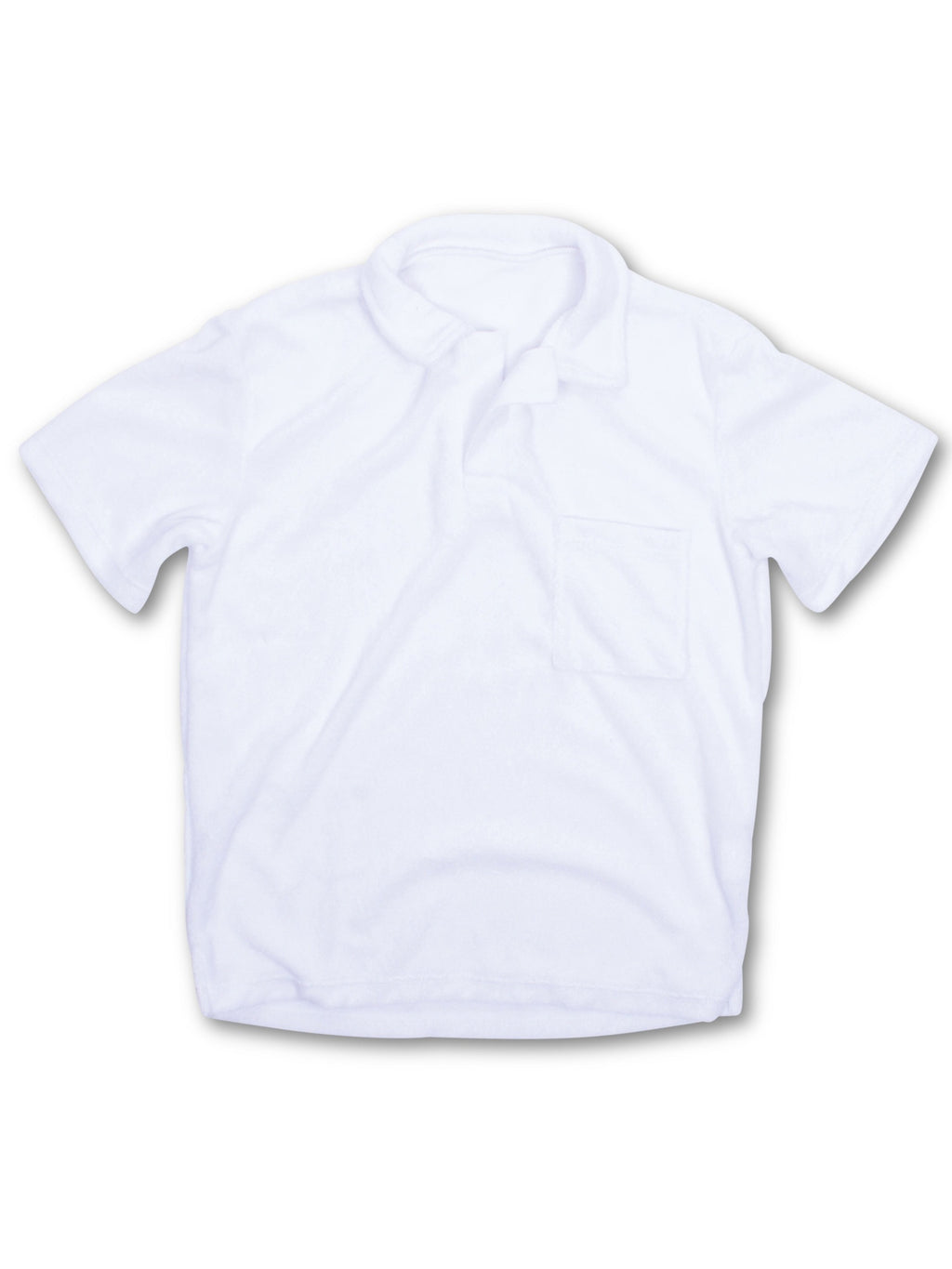 Boy's White Terry Polo