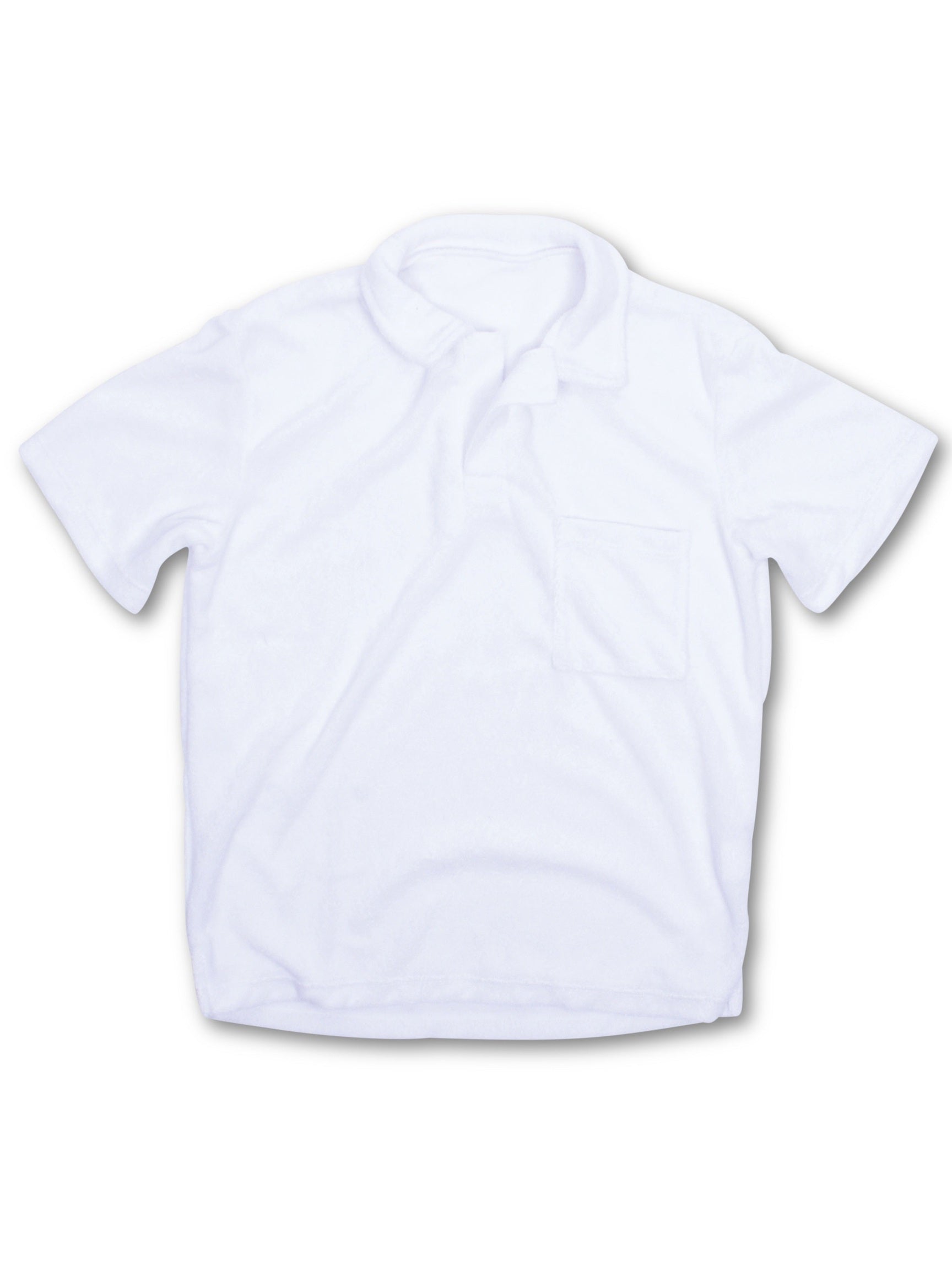 Boy's White Terry Polo