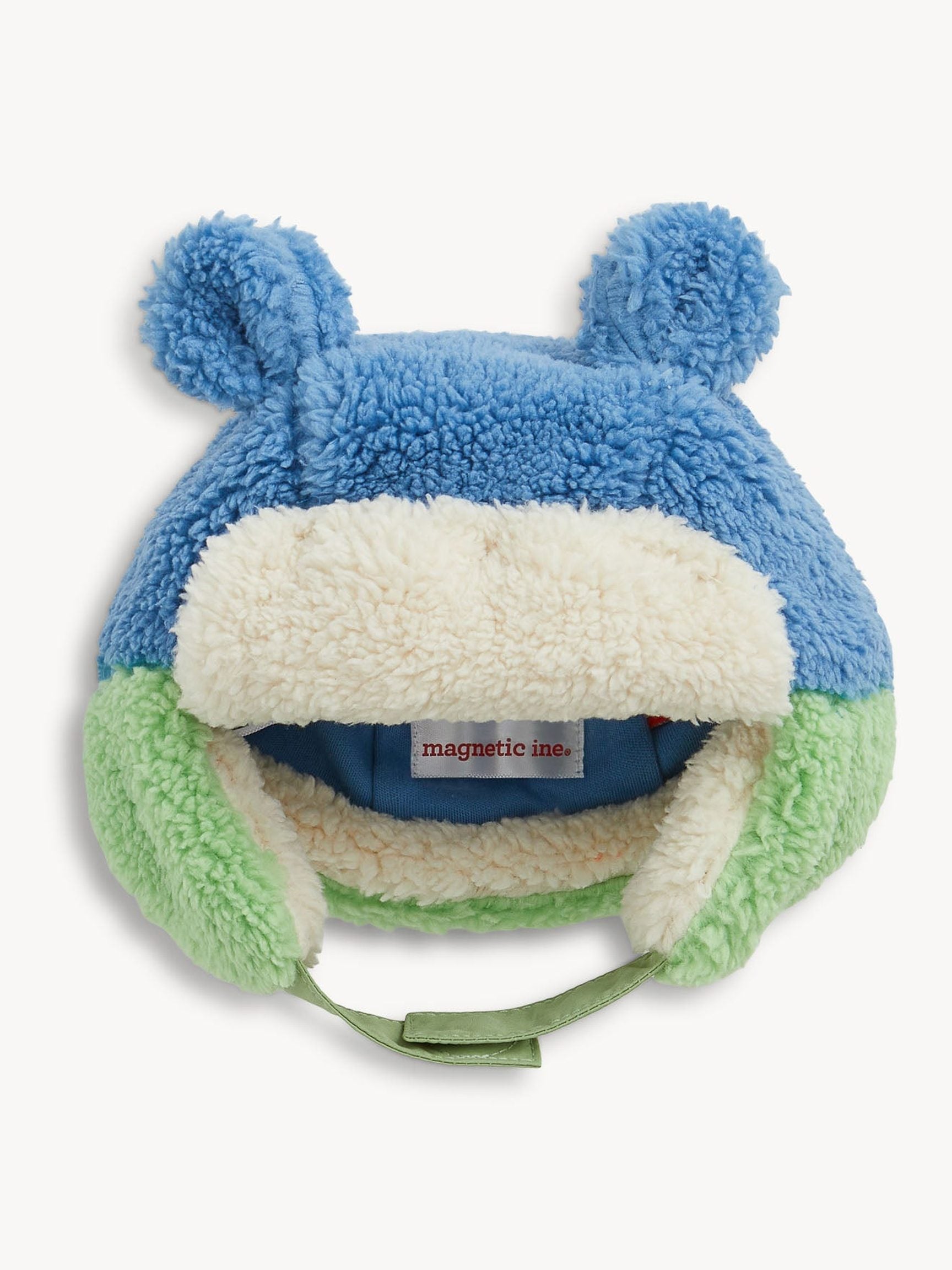 Blue Colorblock Sherpa Hat